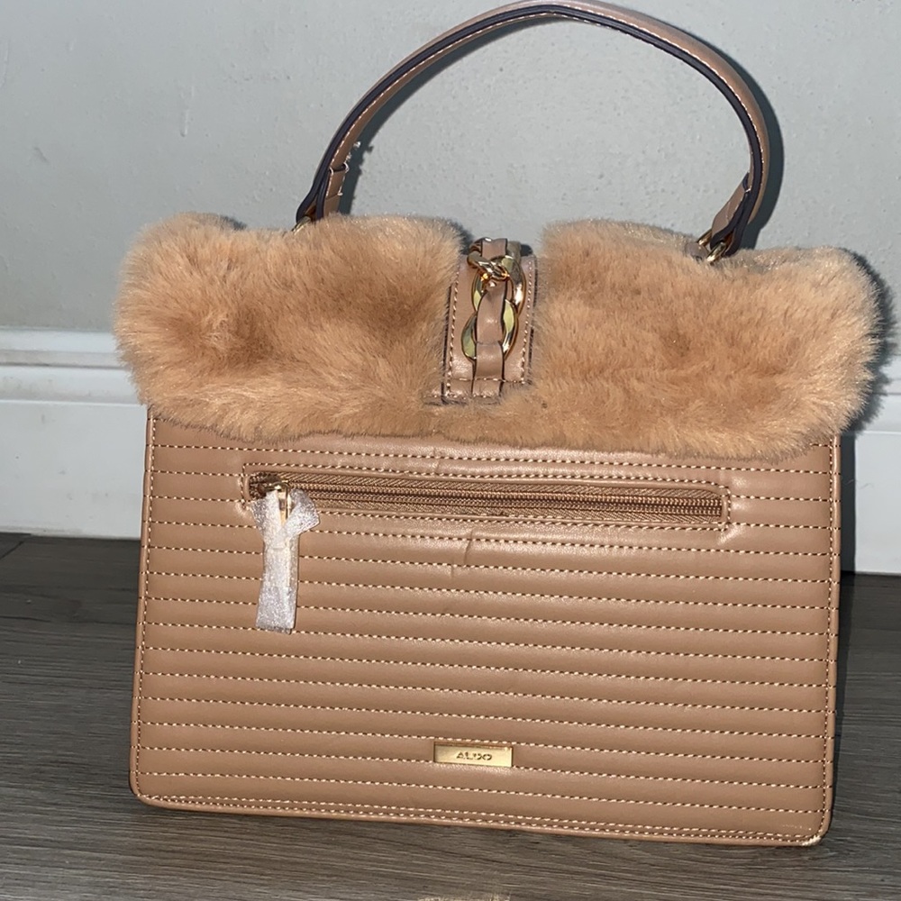 ALDO TAUPE FUR BAG - Picture 2 of 15